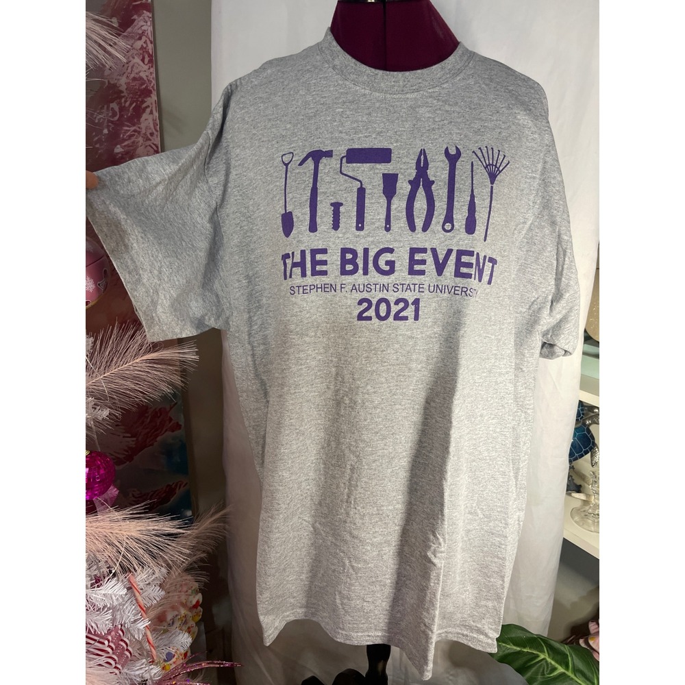 Gildan T-Shirt Womens XL Gray Good SFA The Big Event 2021 Graphic Tee